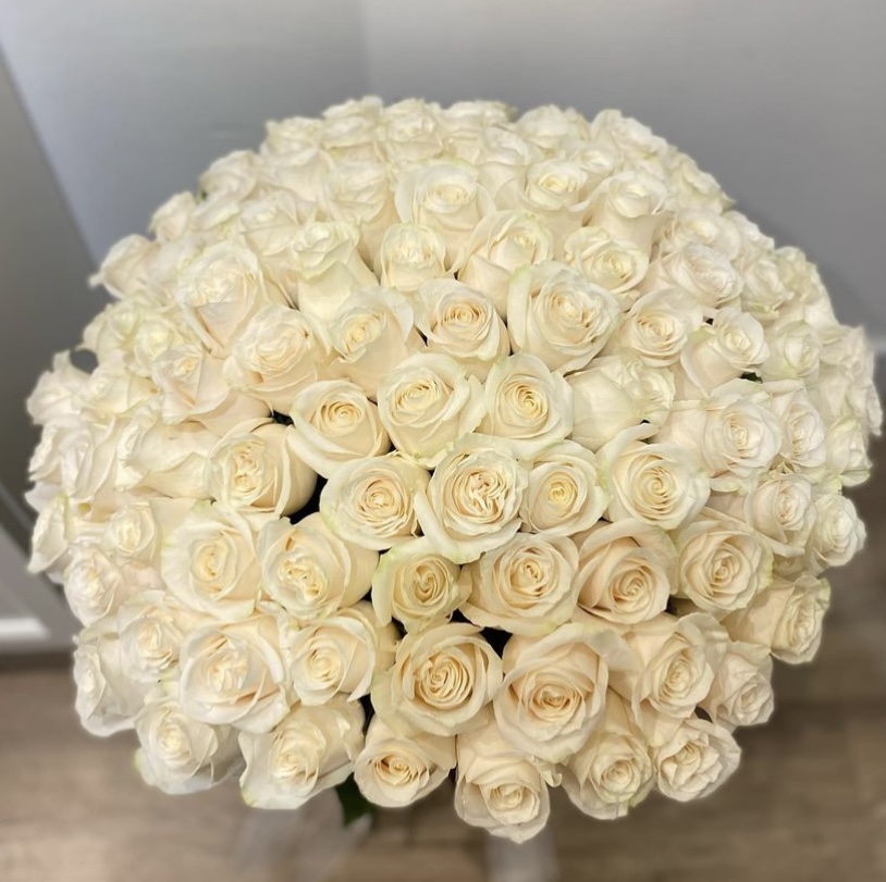 Kytica Snowwhite 75 ruží 